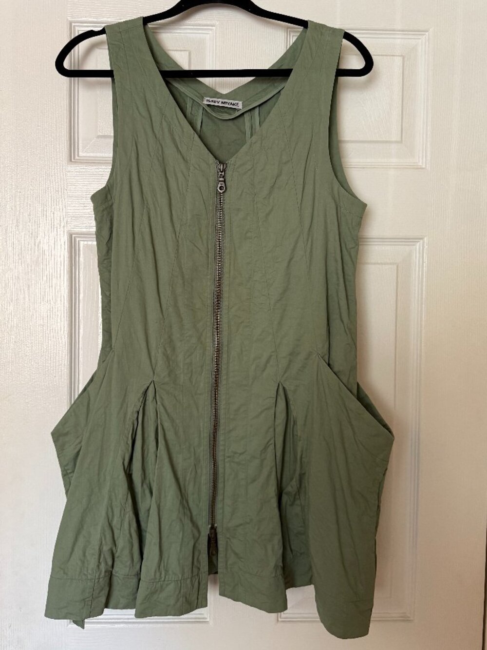 Issey Miyake Dress - Rare khaki green cargo parachute dress